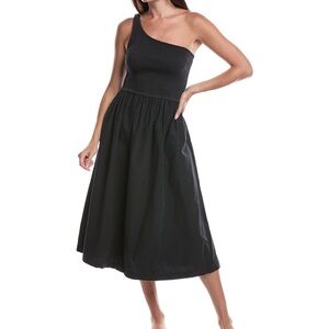 Connie One-Shoulder Smocked Midi Dress from Nation LTD, size small